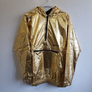 Golden pullover windbreaker